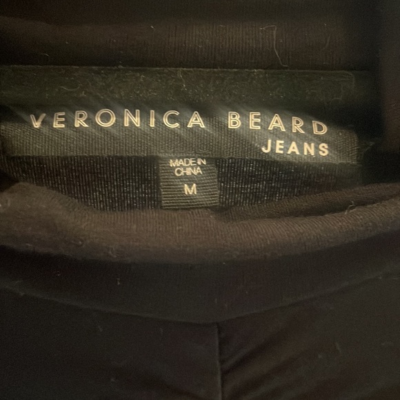 Veronica beard ruched front black turtleneck dress size medium. Worn once - Picture 3 of 3